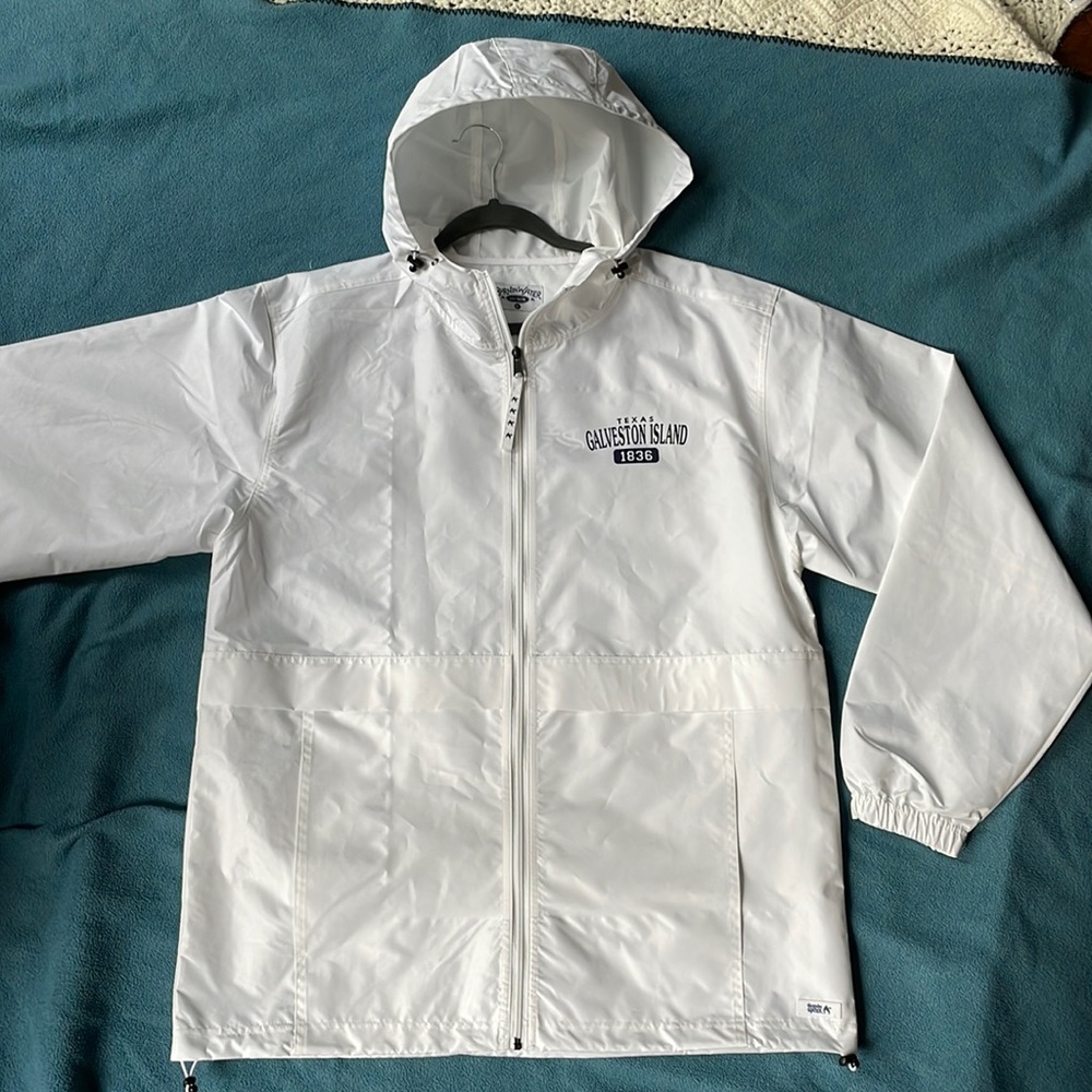 Burnin water rain jacket size large NWT